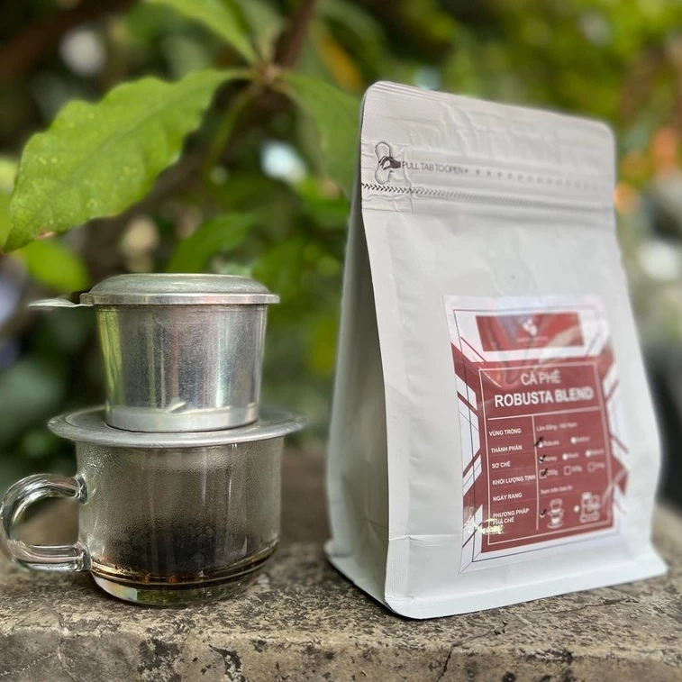 「AMOR COFFEE」伝統の味 ロブスタブレンド 100%純粋 細挽きコーヒー粉 250g（マシン・フィンプラス用）