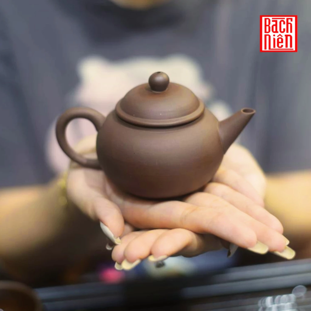 「アン・トー・トゥク」水水平茶壺 155ml - バッチャン産、チャンアン天然原土使用 - ベトナム手作り急須