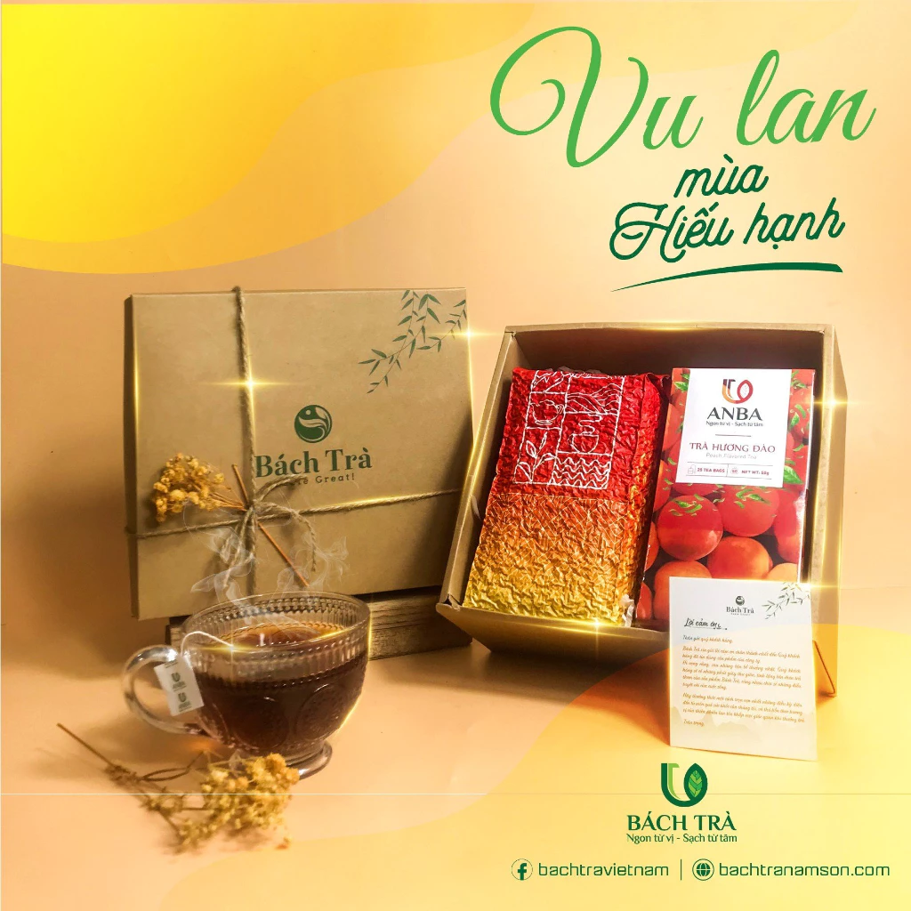 ANBA 孝行ギフトセット：伝統紅茶200g＆ピーチティーバッグ