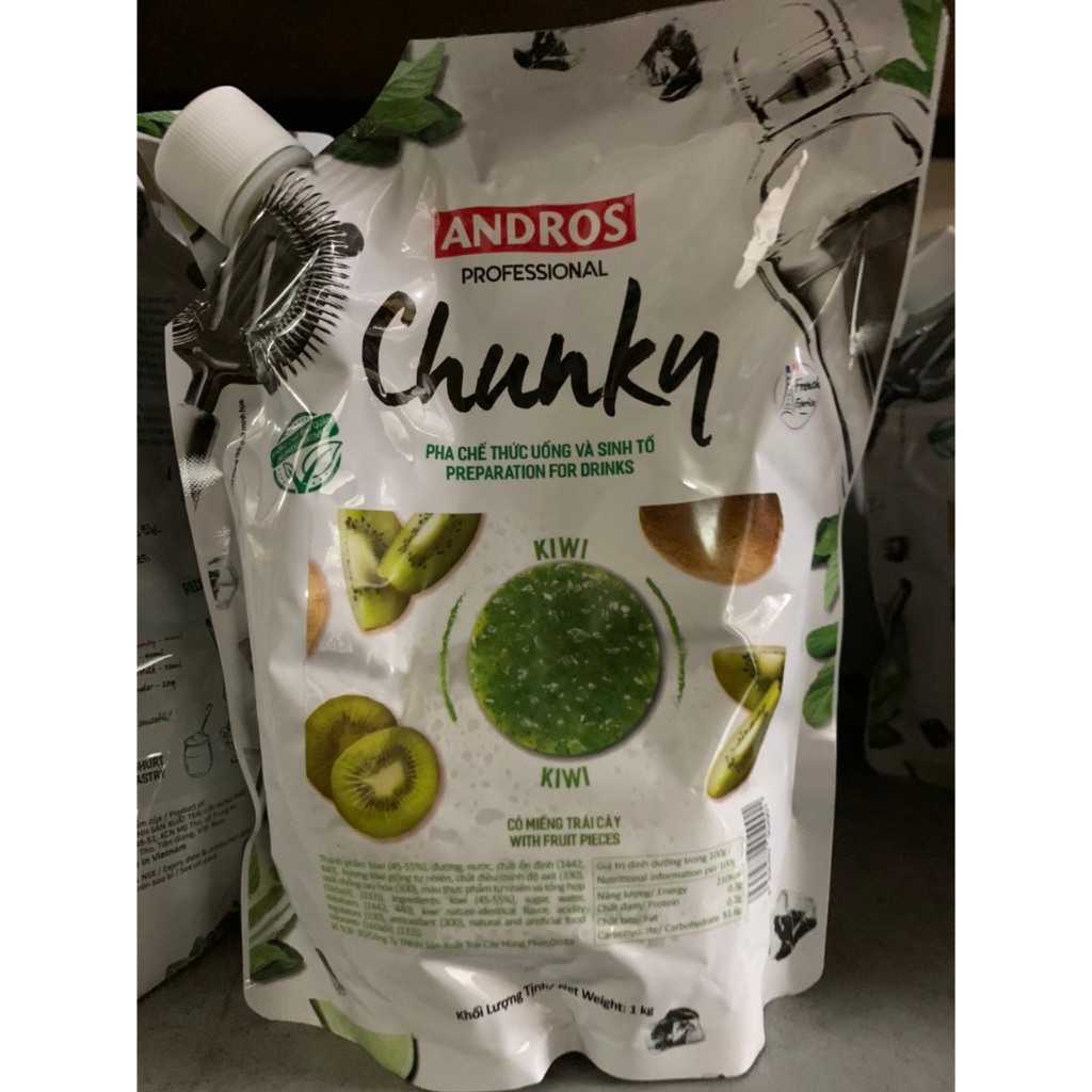 Andros Chunky Kiwi Fruit Jam 高級フルーツジャム キウイの風味 1kg Andros