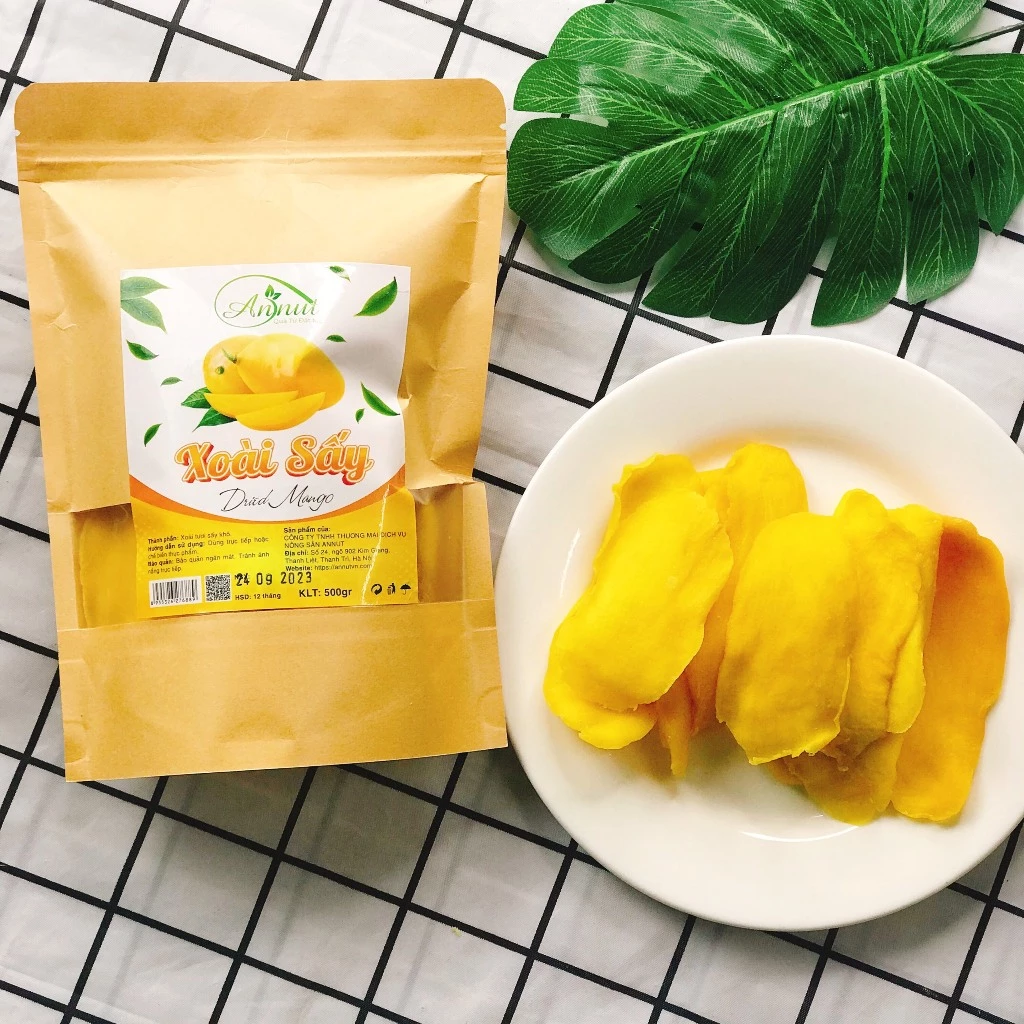 ANNUT 無糖ドライマンゴー 500g – 完熟マンゴーの自然な甘酸っぱさ、大判厚切りドライフルーツ