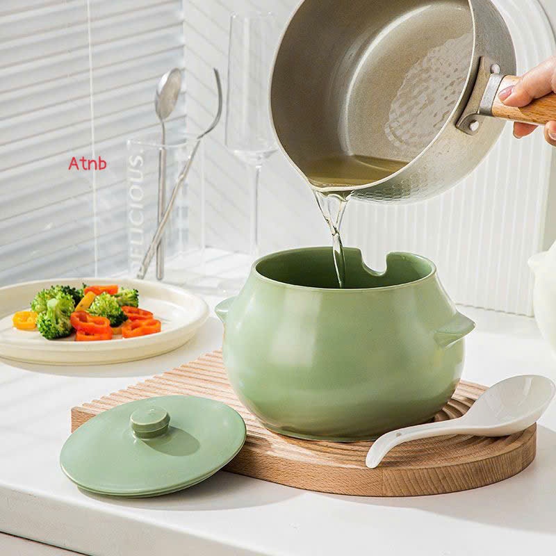 アオカフェ キッチンウェアシリーズ 蓋付き油保存容器 青色デザイン 880ml アオカフェ