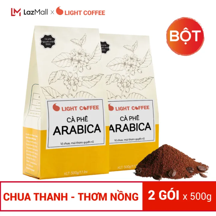 コーヒー豆 100%アラビカ産 1kg(2袋) パウダー Light Coffee