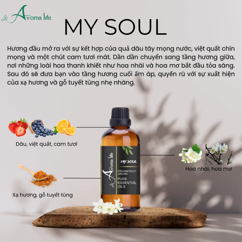 AROMA LIFE MY SOUL エッセンシャルオイル ルームフレグランス 50ml - 瞑想と自己発見の香り