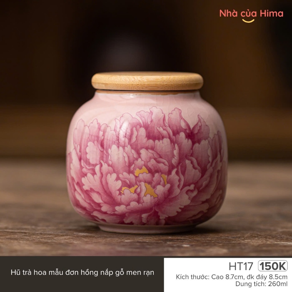 アースポット 雅 Hũ đựng trà 陶器製 木蓋密閉 200ml ARTHPOT