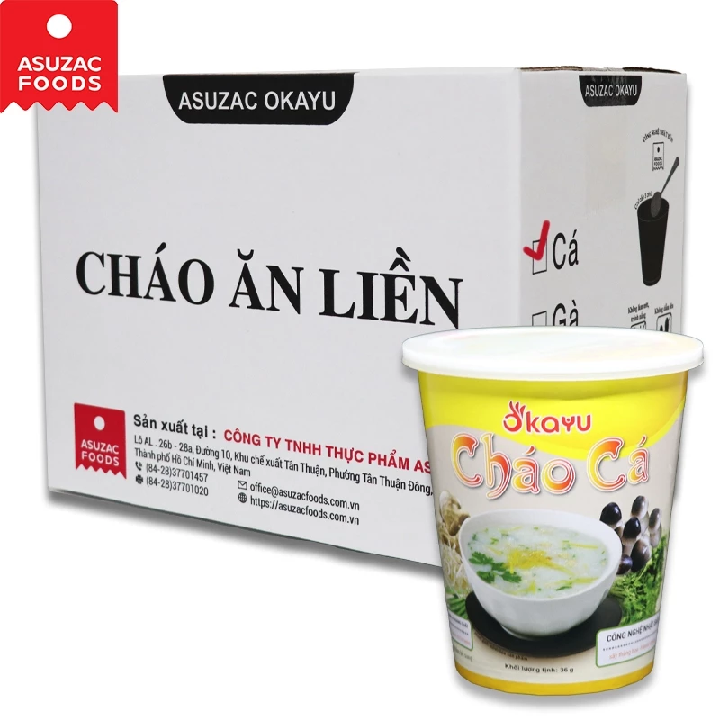 アスザック インスタント魚粥 12カップ (36g x 12個)