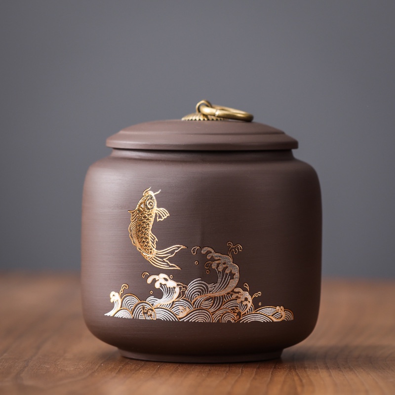 アトミック テトラシリーズ 茶壺 密閉蓋 美観装飾 700ml Nghi Hưng製造所