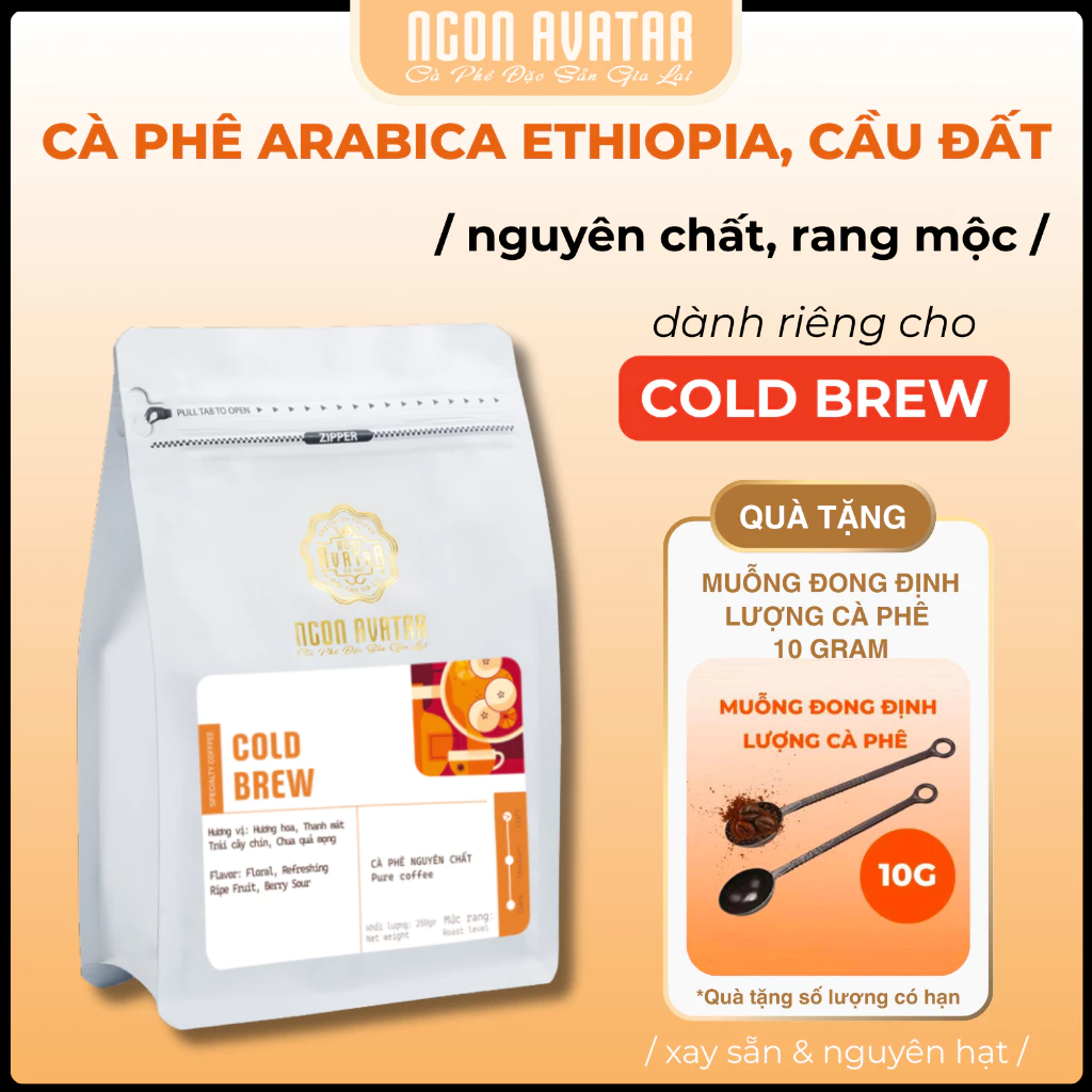 アバターコーヒー 100%ピュア コールドブリュー (果実香る甘い香り) - 減量サポート微細挽き 500g (フィンフィルター対応)