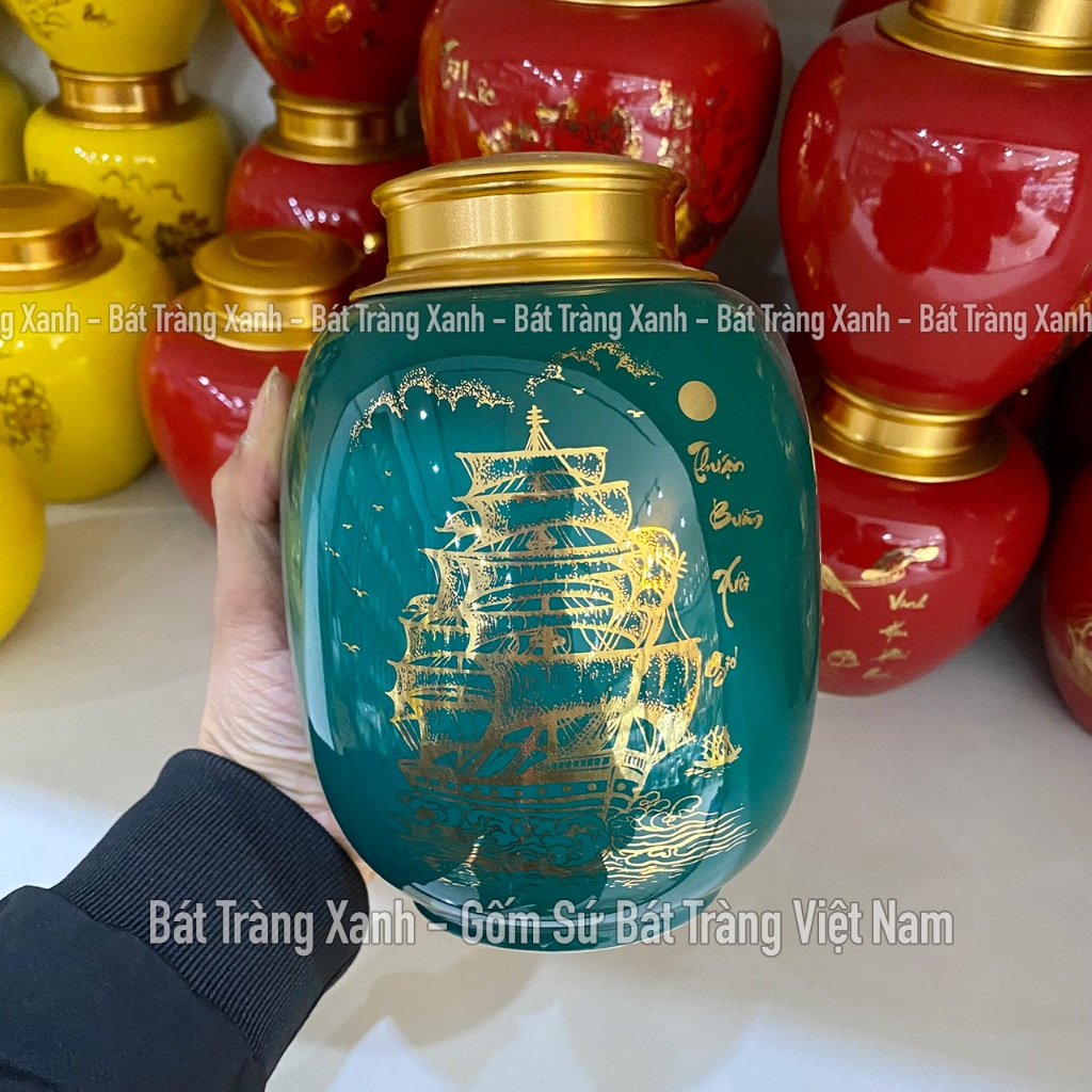 バットチャン マラードTBXG 茶壺 密閉蓋 大型サイズ Bát Tràng