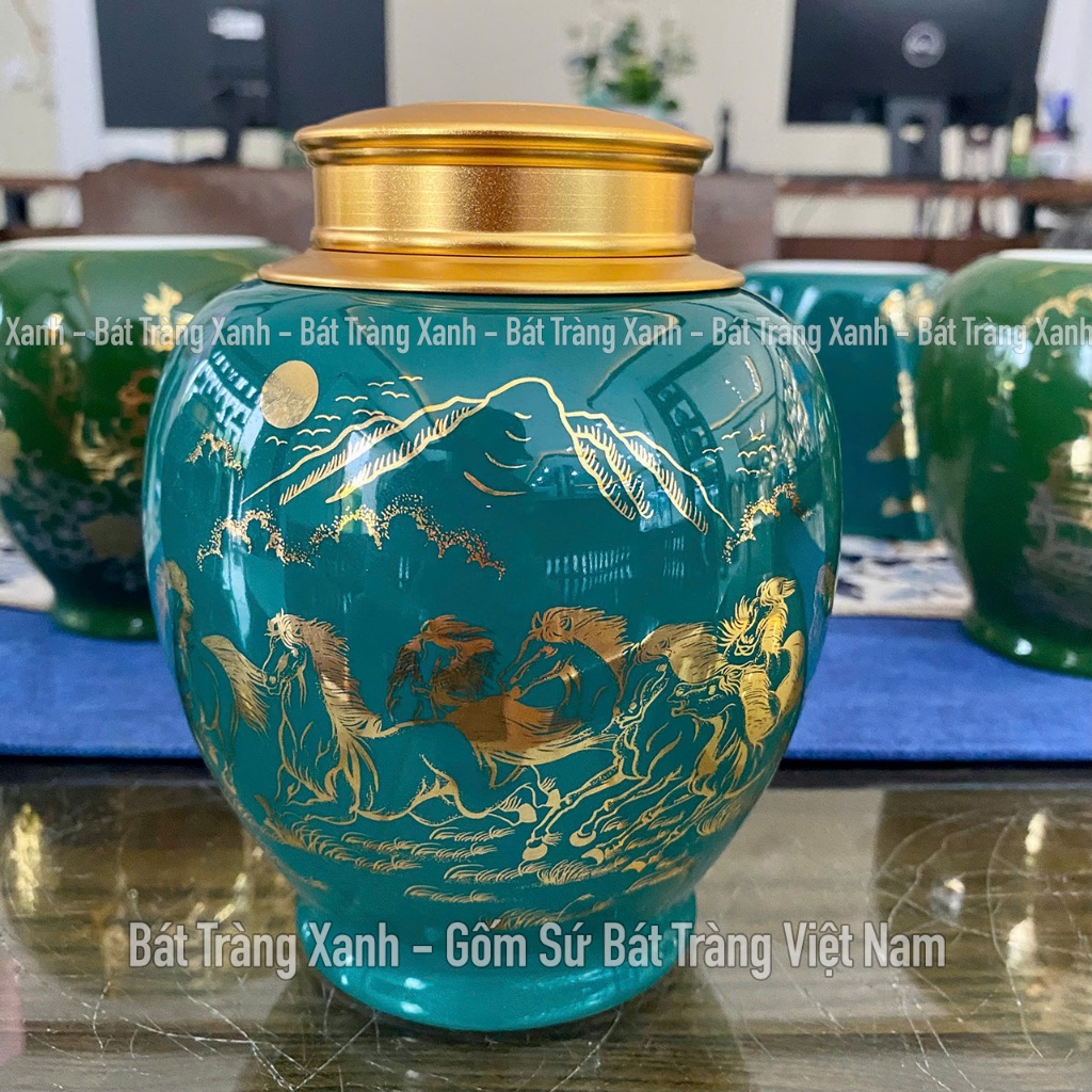 バットチャン マラード 茶壺 密閉蓋 中サイズ Bát Tràng