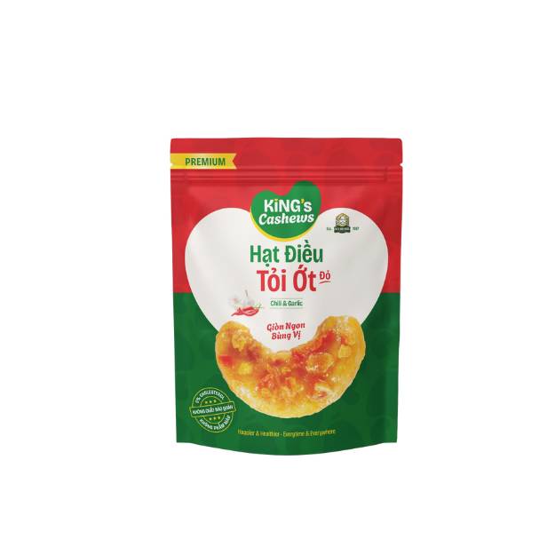 バートゥーさんのレッドチリガーリックカシューナッツ 65g (チャック袋入り)