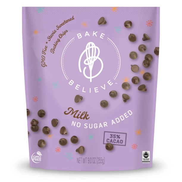 ベイクビリーブ ケトフレンドリー ミルクチョコレートチップス 255g (9 oz) - 糖質制限・低糖質ベーキング用