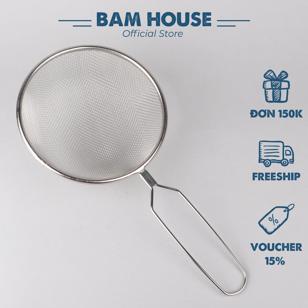 Bam House プロ仕様 ステンレス製スープこし器 耐久性抜群 直径15cm Bam