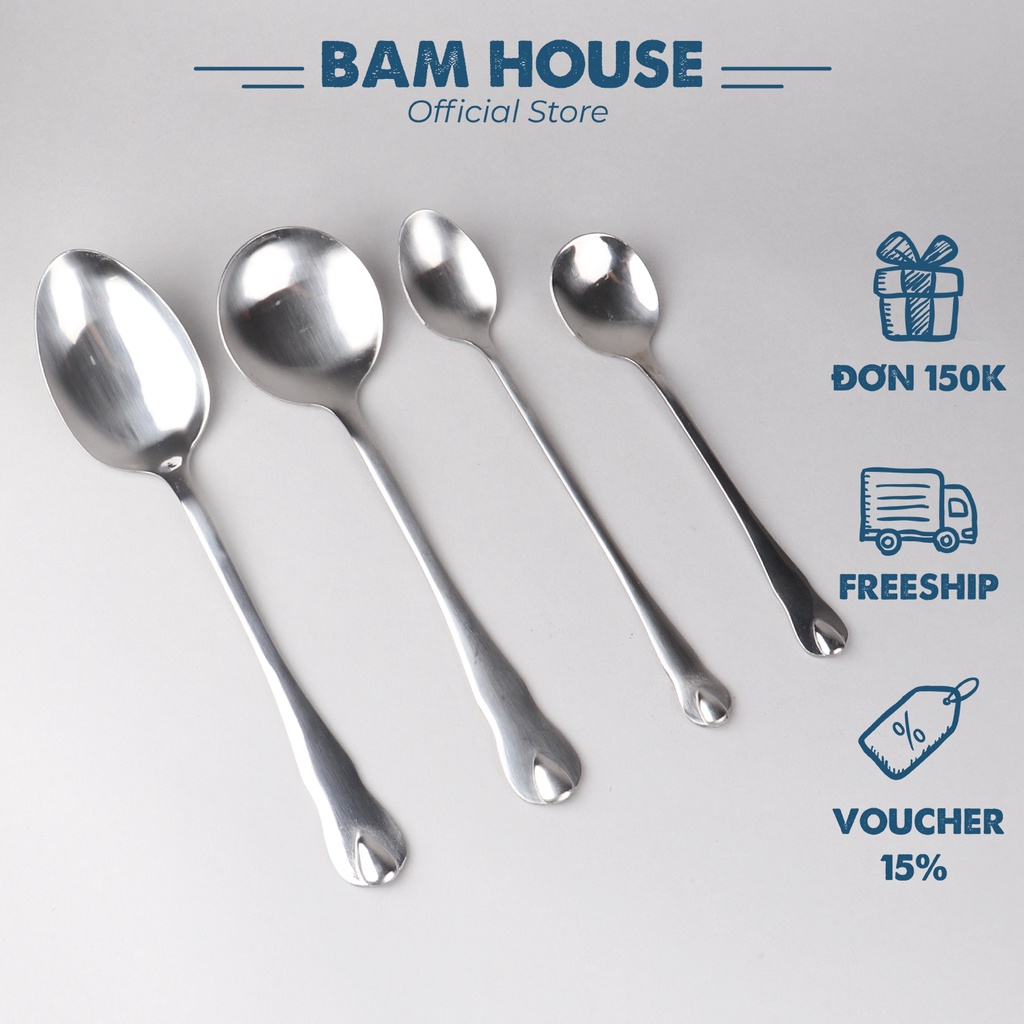 ステンレススプーン MUI04 ウォータードロップハンドル付き 厚口 Bam House