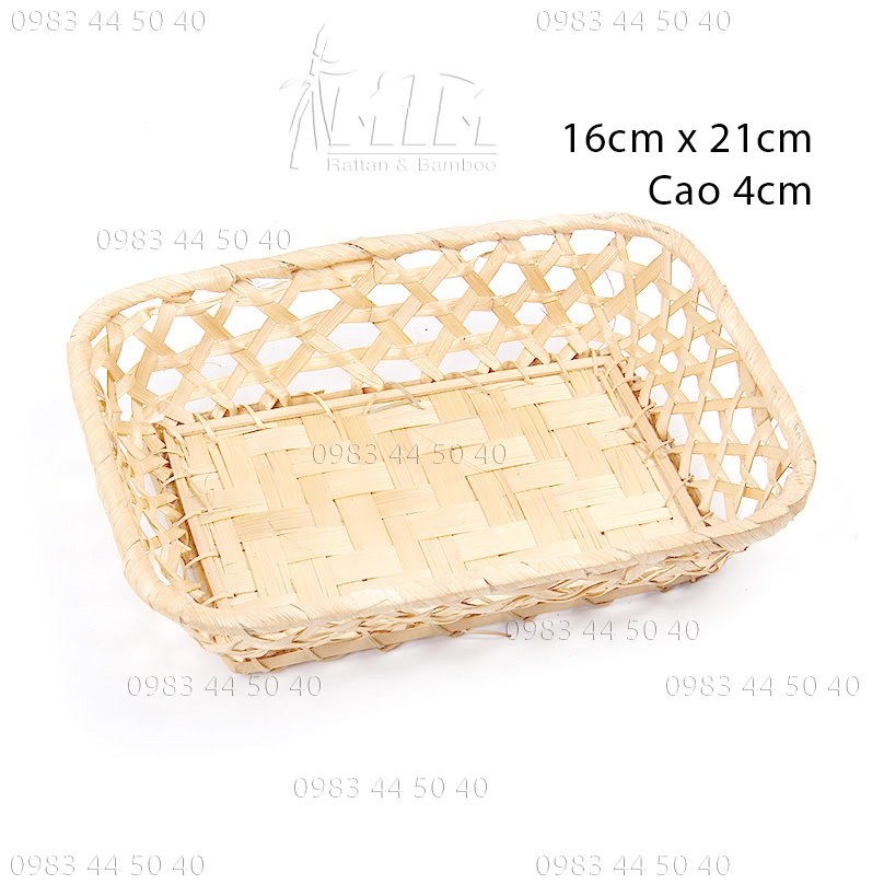 Bamboo Tray B Bamboo Bamboo（白） - 食品装飾、製品写真 - 長方形のディスク