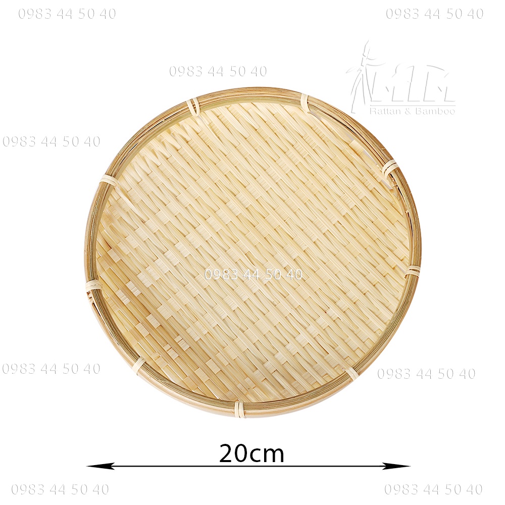 Bamboo Tray Baminum Bamboo（白） - 食品装飾、製品写真-Tre Bamboo 20cm