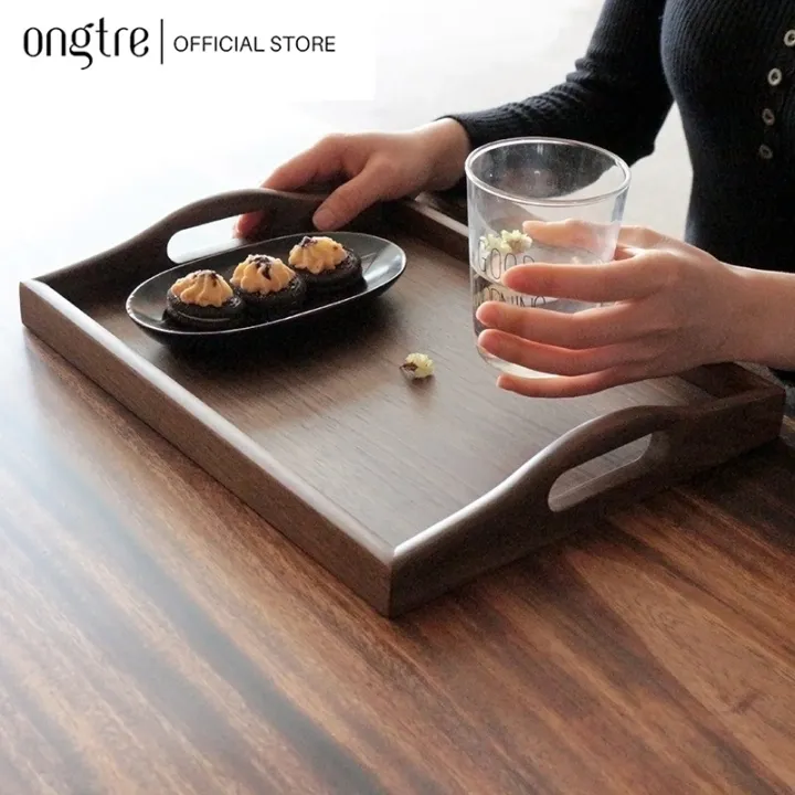 ハンドル付き木製トレイ、様々なサイズ有り ONGTRE