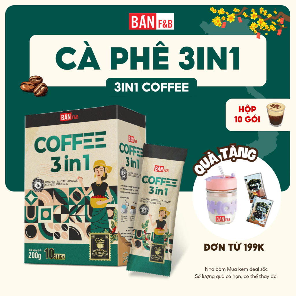 Bản Cà Phê 特製 香り高き濃厚 3IN1インスタントコーヒー 10袋入り