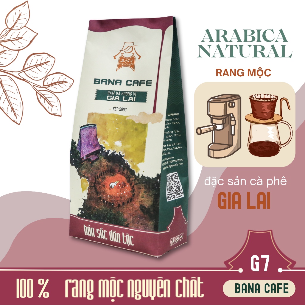 バナ カフェ G7 コーヒー | 100% 純粋なアラビカ種焙煎コーヒー (フィルター抽出/機械抽出/全豆) コーヒー - 1Kg - 豆のまま