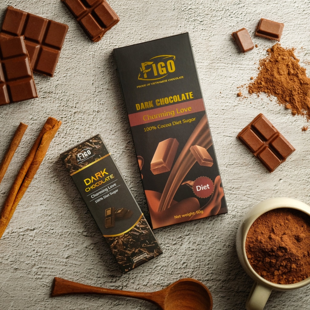 チョコレート・フィゴ ダークチョコレート 100% カカオ ダイエットシュガー 20g