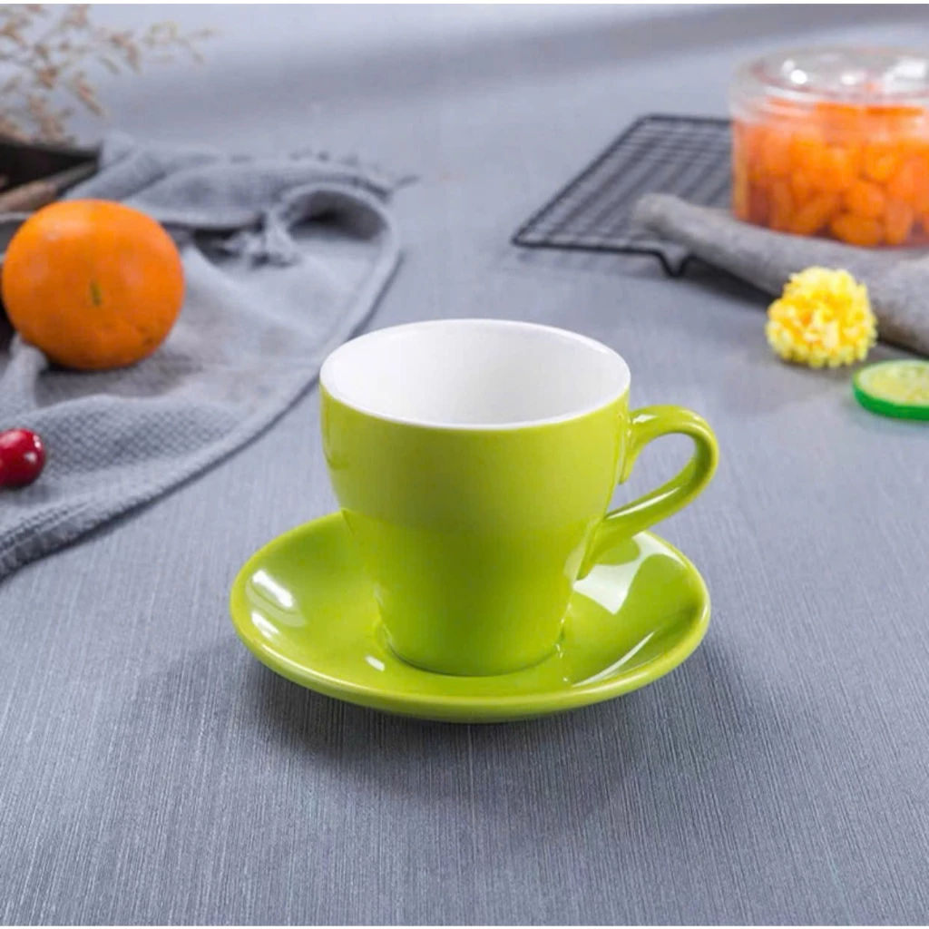 バリスタ厳選 カプチーノカップ 180ml エメラルドグリーン - シューティーバーテンダー