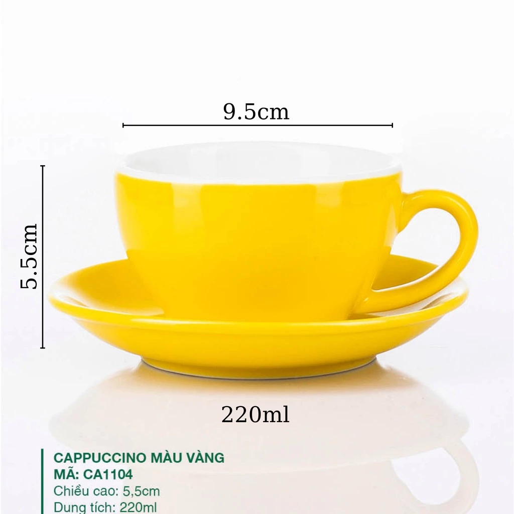 バッチャン焼き 独特 ストーン調釉薬 カプチーノカップ 220ml 黄色 無地