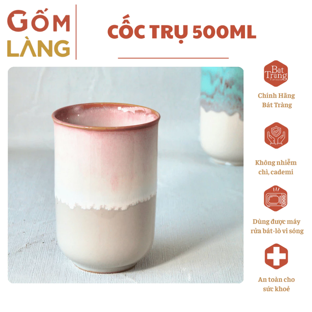 バッチャン焼き 炎変釉 500ml 円筒マグカップ - 唯一無二の芸術品