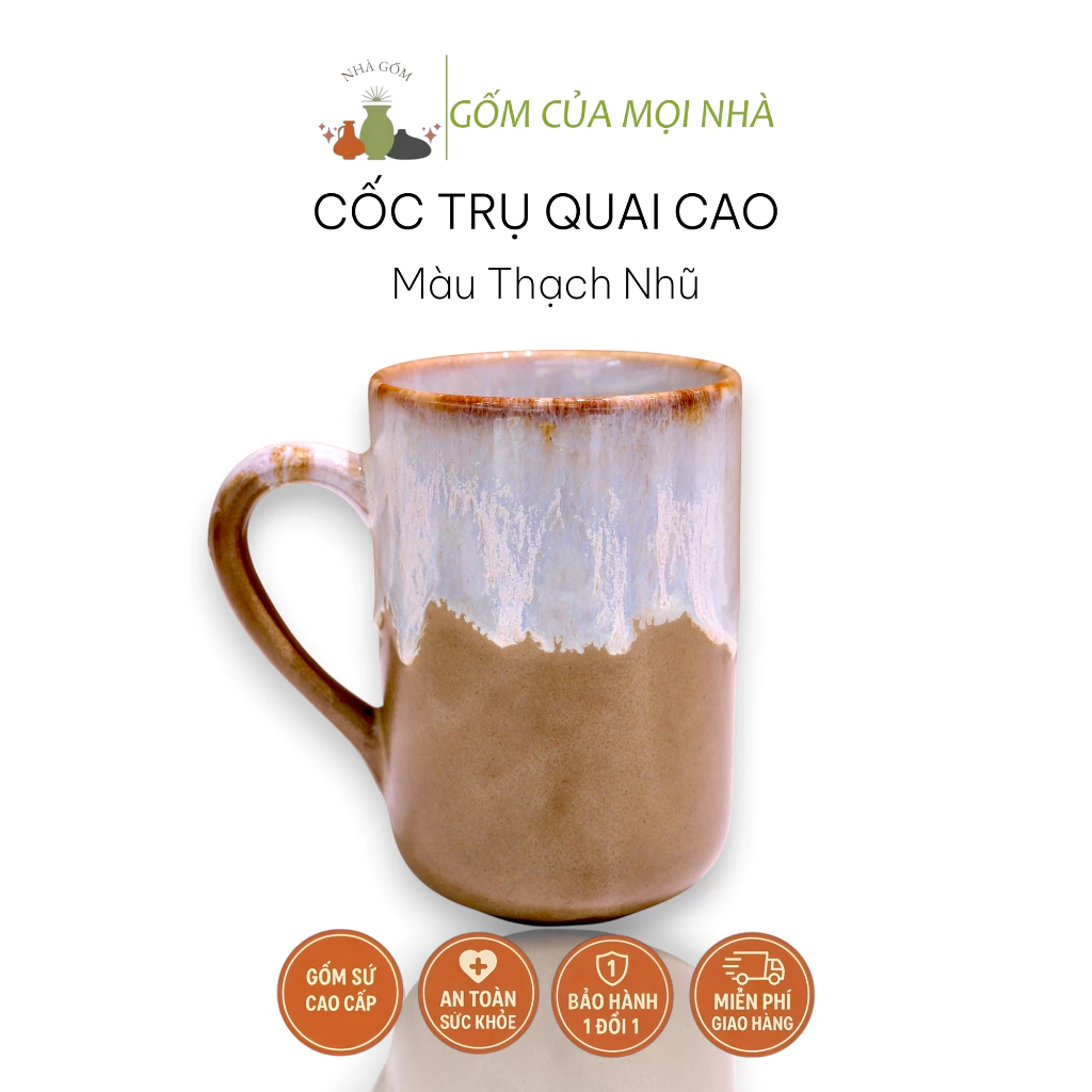 バッチャン焼き 天目釉マグカップ (石灰岩模様) 250ml – オフィス保温カップ