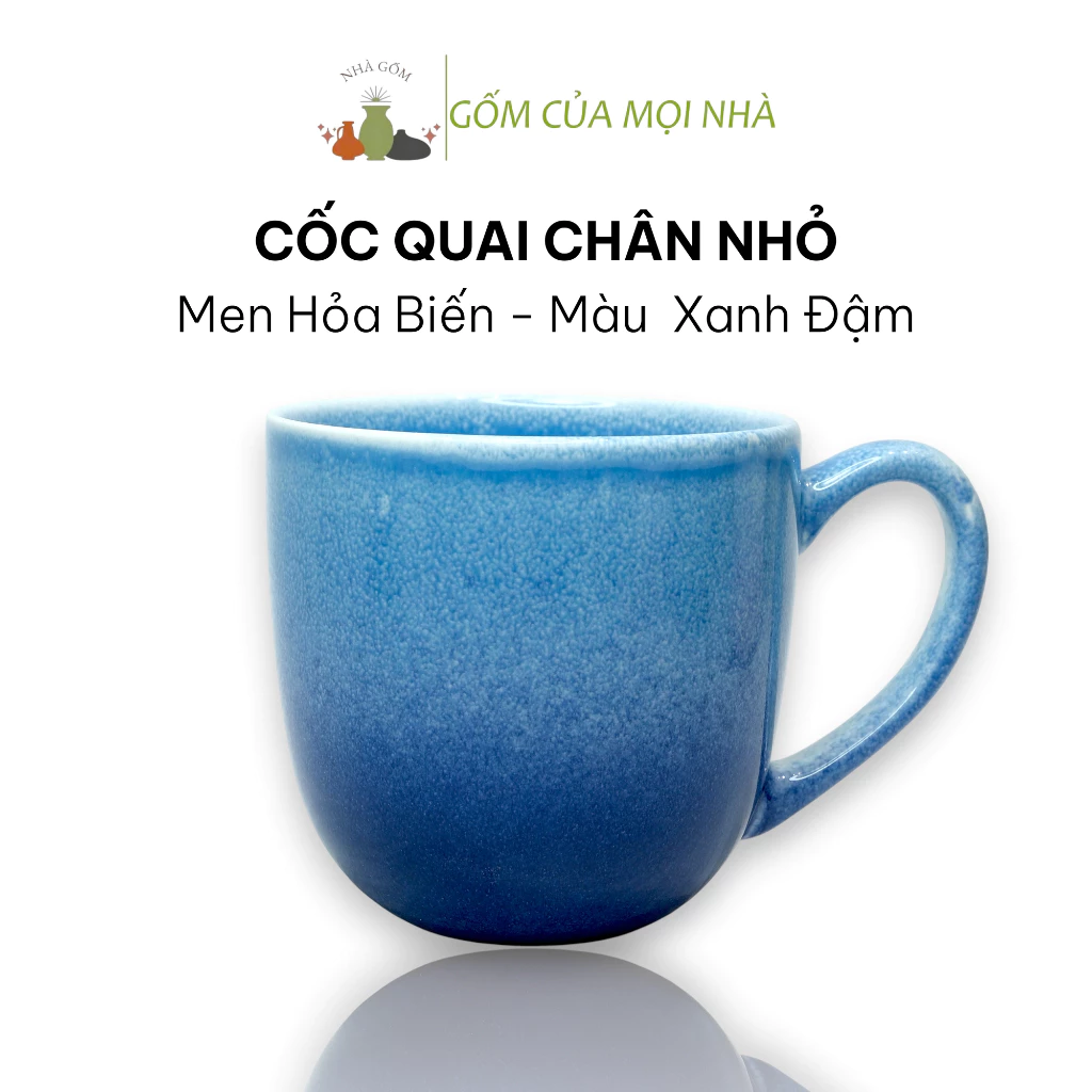 バッチャン焼き 火変釉マグカップ 400ml 濃紺 （水、ビール、お茶