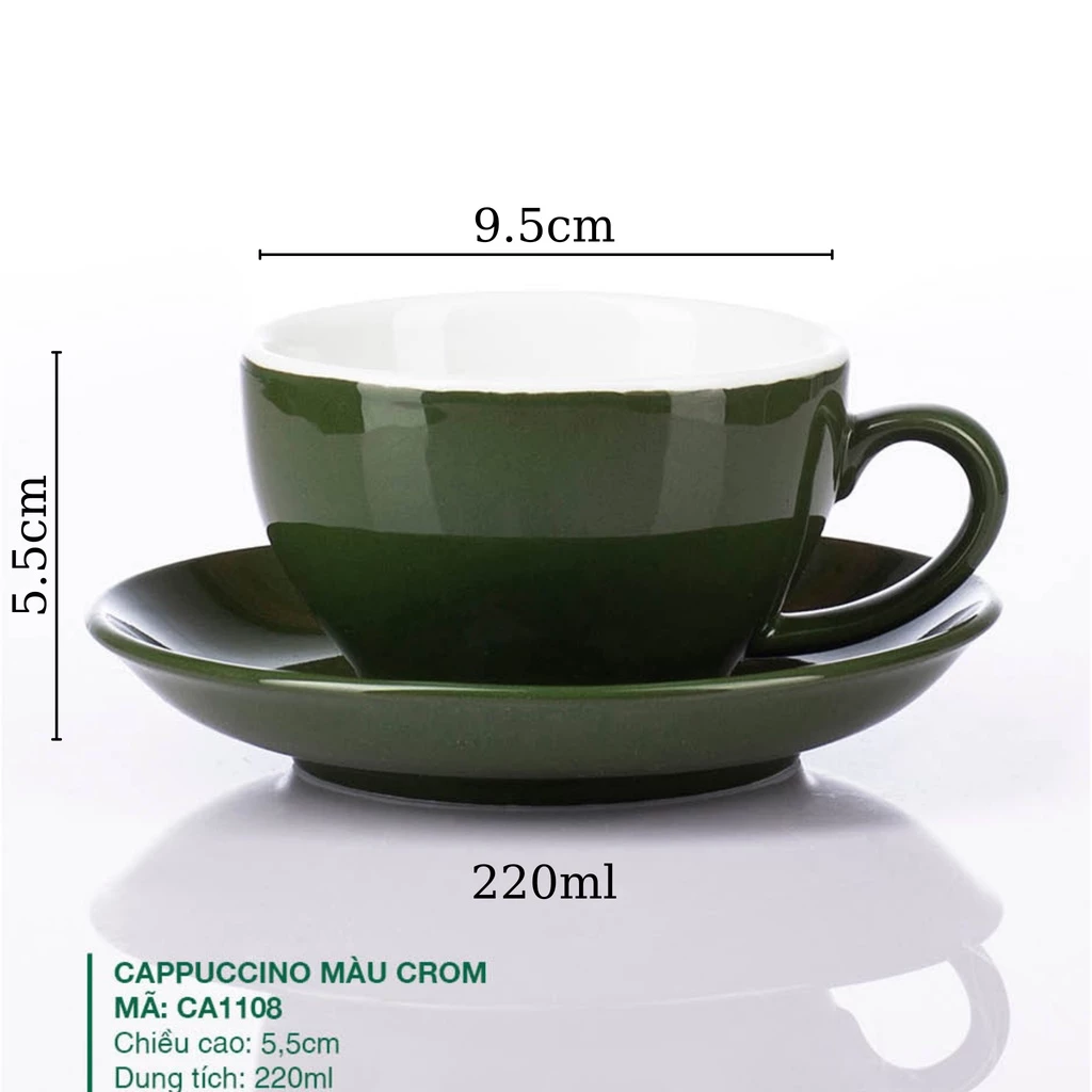 バッチャン焼き ストーン釉 カプチーノカップ 220ml クロムブルー 陶器製 モダン ミニマリストデザイン