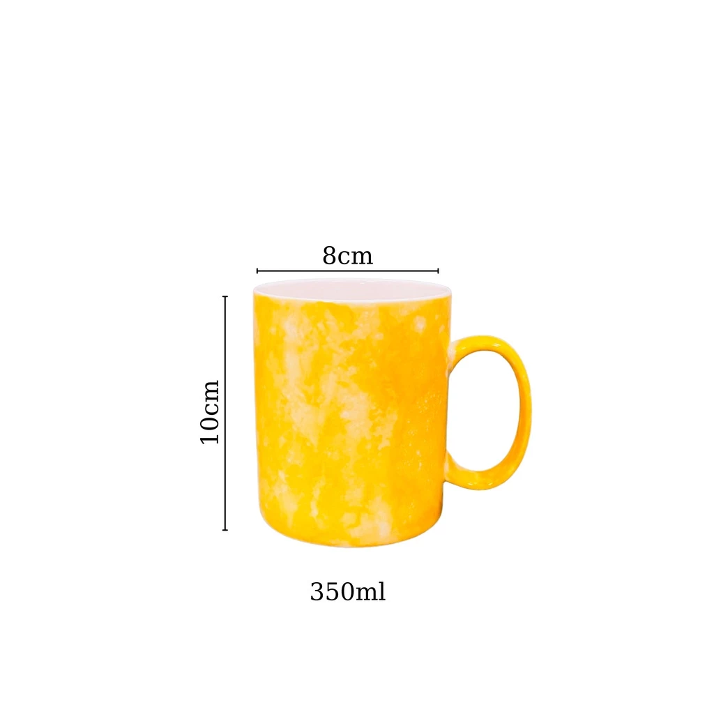 バッチャン焼き 石目釉 マグカップ 330ml オレンジ ベトナム製 おしゃれ 陶器 カップ 茶碗 コーヒーカップ ティーカップ ギフト