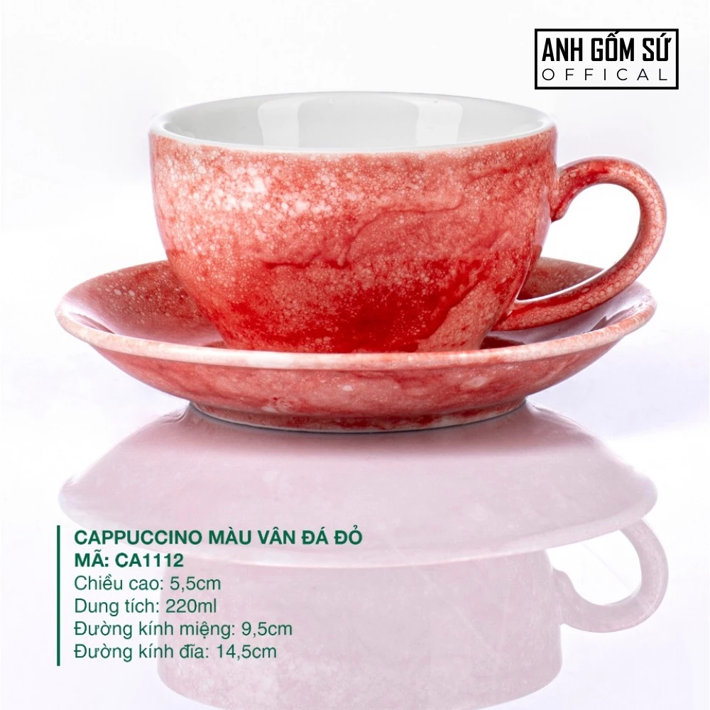 バッチャン焼き 高級カプチーノカップ 220ml 石目マーブル釉薬 伝統工芸品