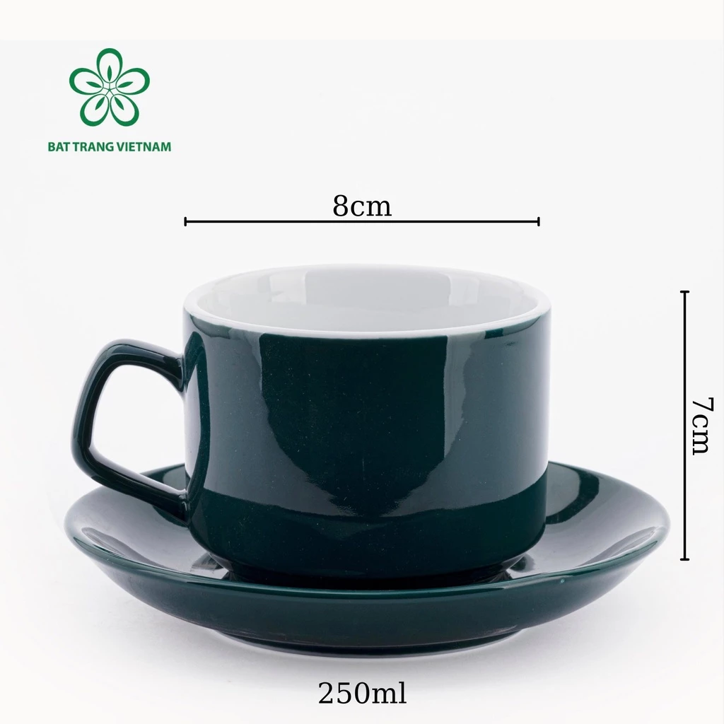 バッチャン焼き 高級ストーン柄セラミックマグカップ 250ml (エメラルドグリーン)