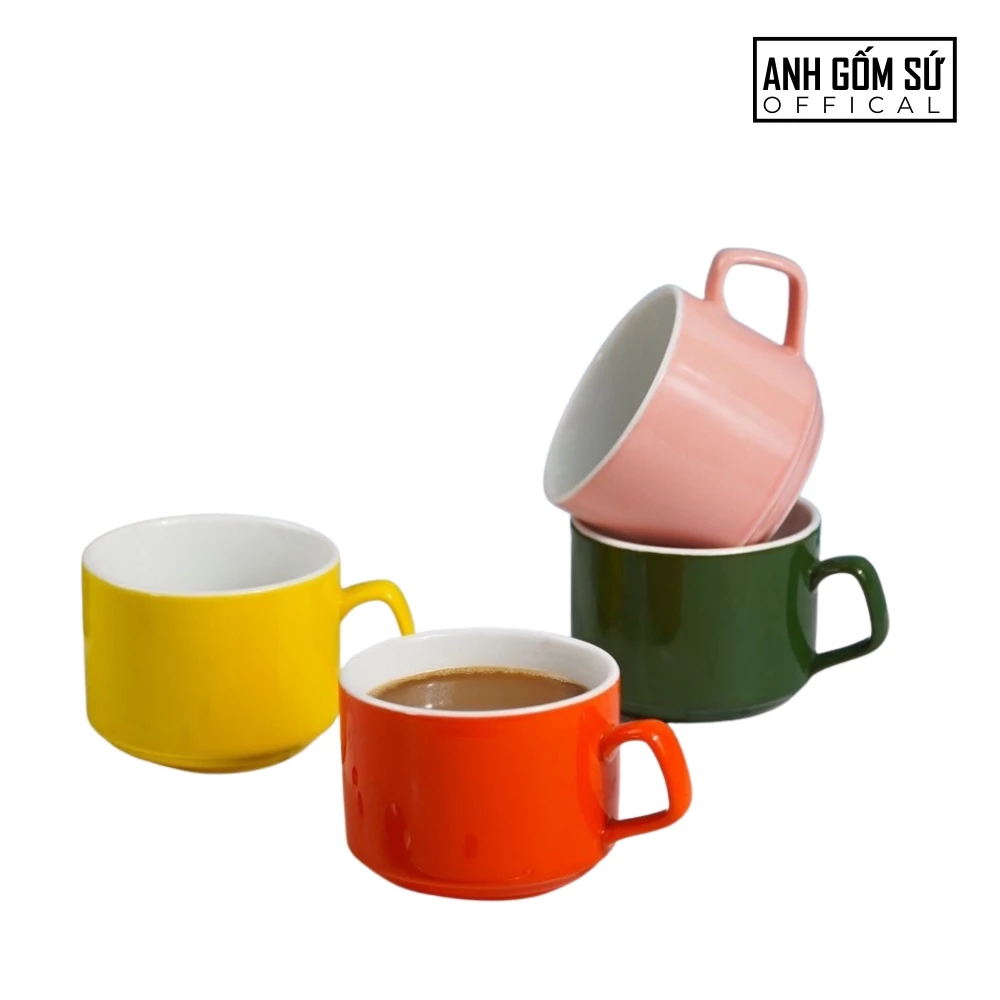 バッチャン焼き 高級石目調セラミックマグカップ 250ml コバルトブルー 無地 コーヒー/ティーカップ