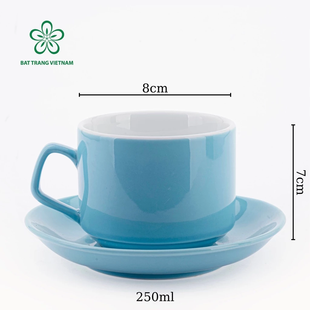 バッチャン焼 高級石目調マグカップ 250ml 空色無地 - コーヒー・ティーカップ