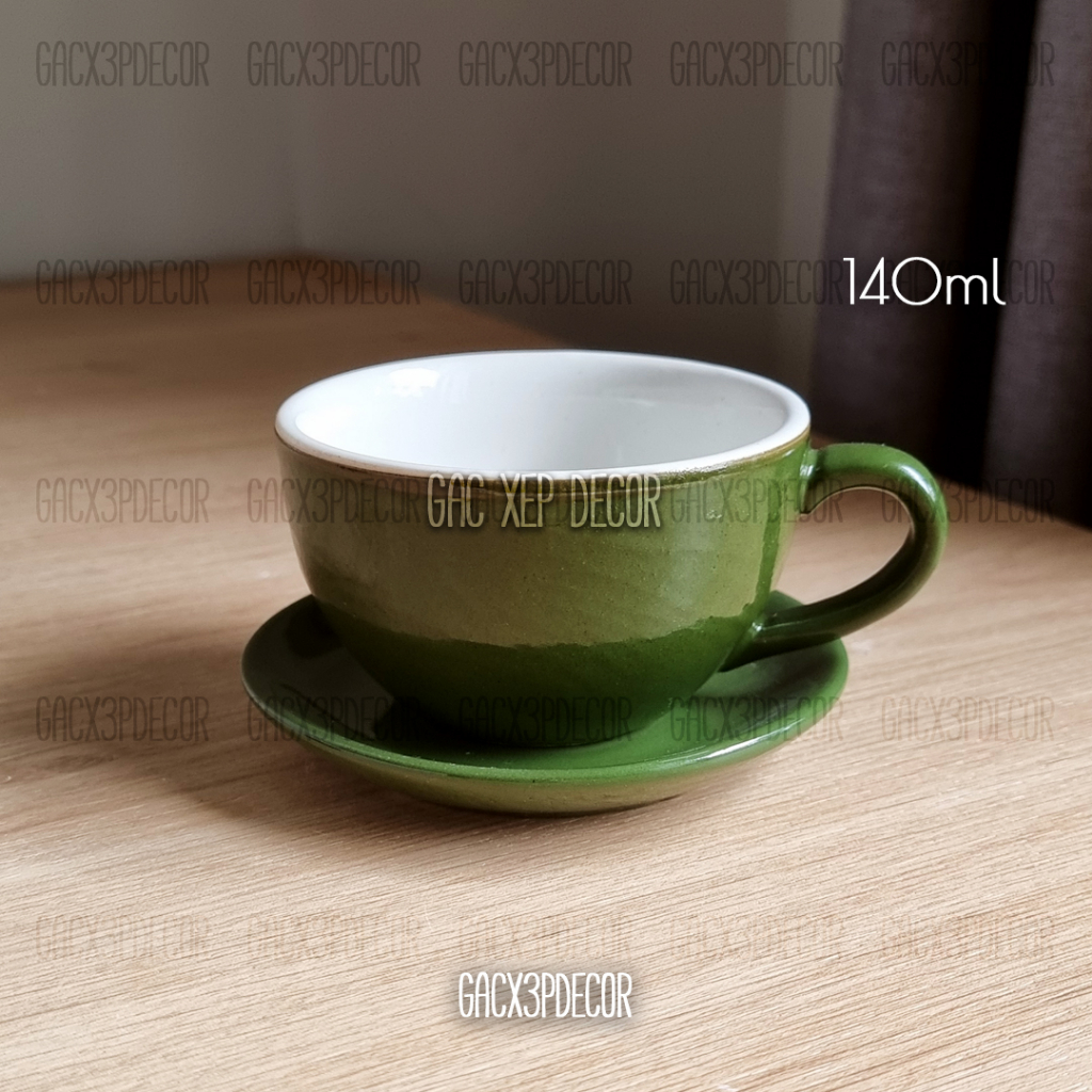 バッチャン ドリンクカップ、直径 9cm、140ml - グリーン