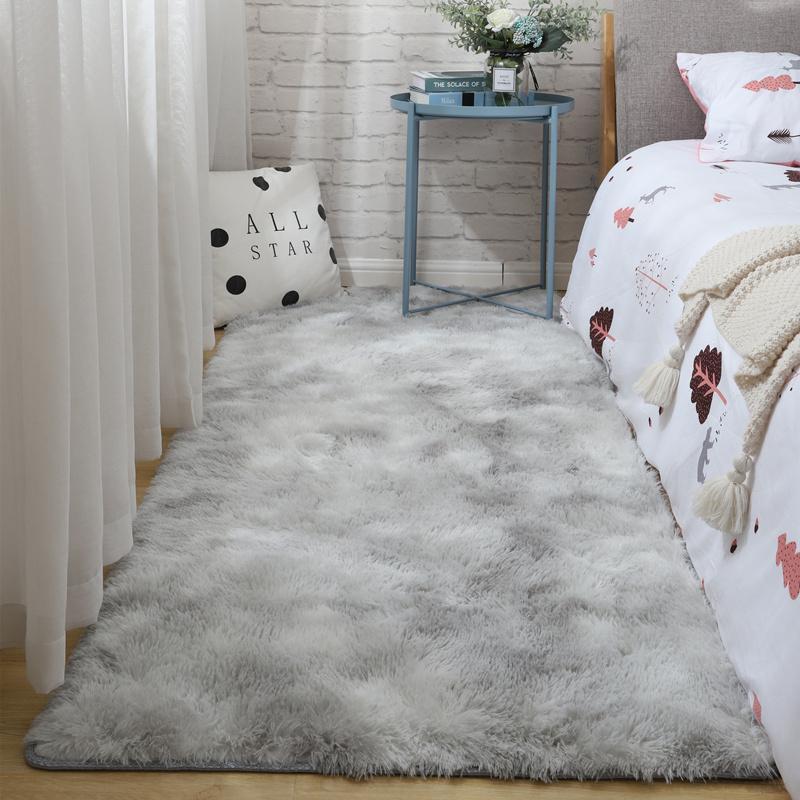 ベッドルームカーペット - 灰色-80x160cm