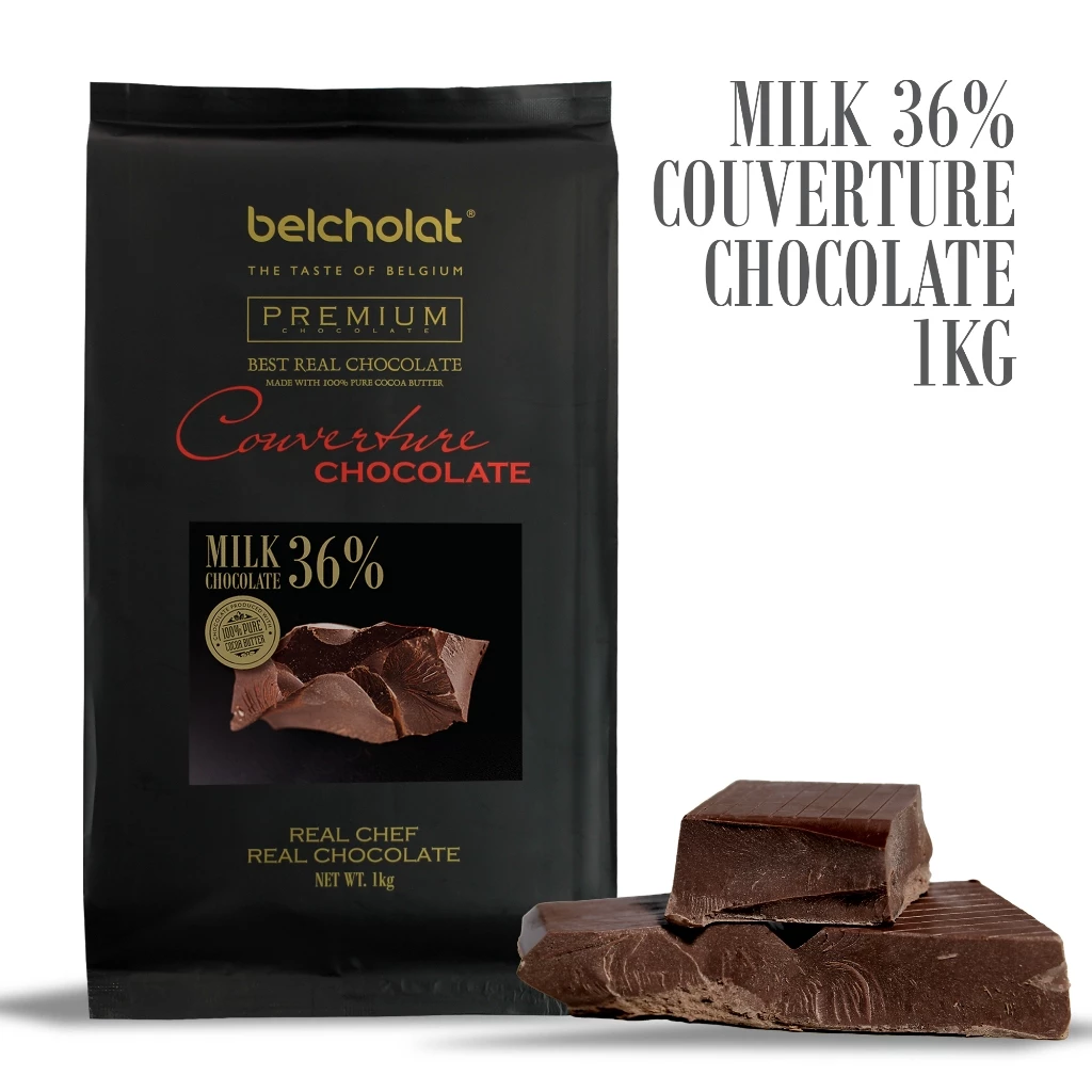 Belcholat 36% ミルククーベルチュールチョコレート - 優しいカカオ風味 (ホテル・製菓・カフェ業務用)