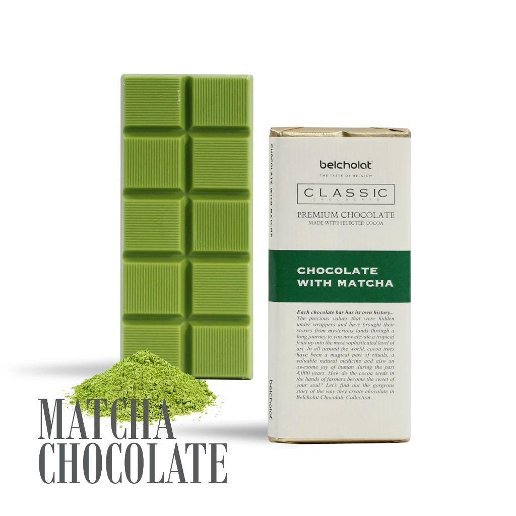 ベルショコラ BA 抹茶チョコレートバー 31%カカオ なめらかほろ苦い春の味 お手軽おやつ