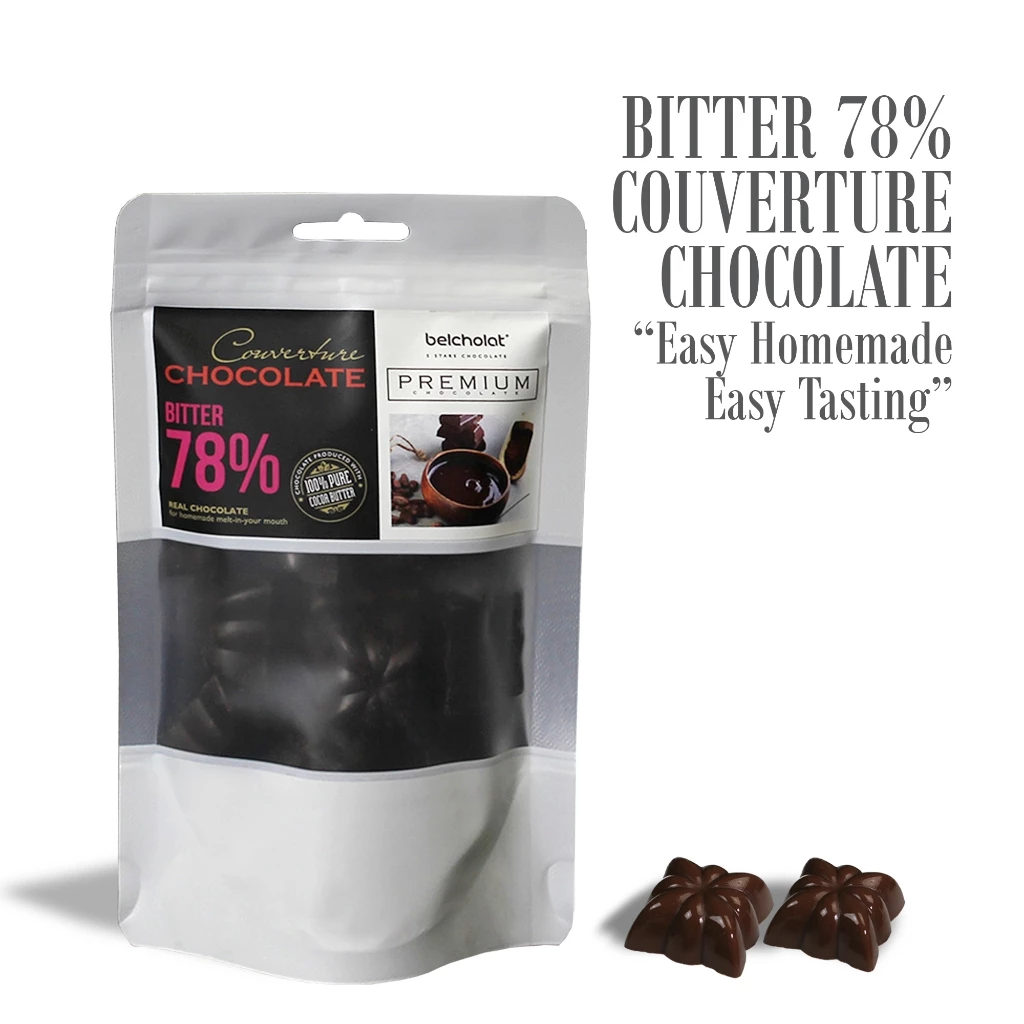 ベルショコラ ビター77% ダーククーベルチュールチョコレート 150g – 深みのある苦味 プロフェッショナル仕様（ホテル・製菓・カフェ向け）