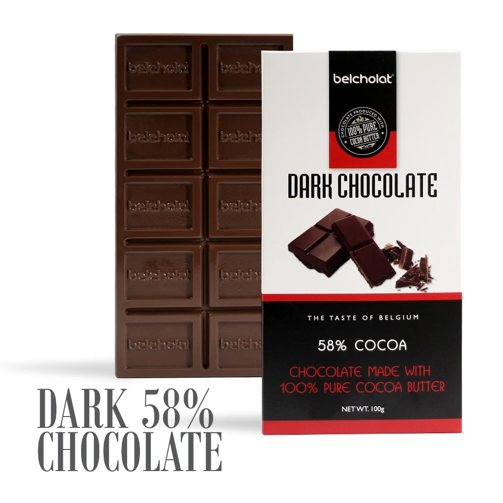 ベルコラット ダークチョコレート 58%カカオ (100g) - マイルドな苦味