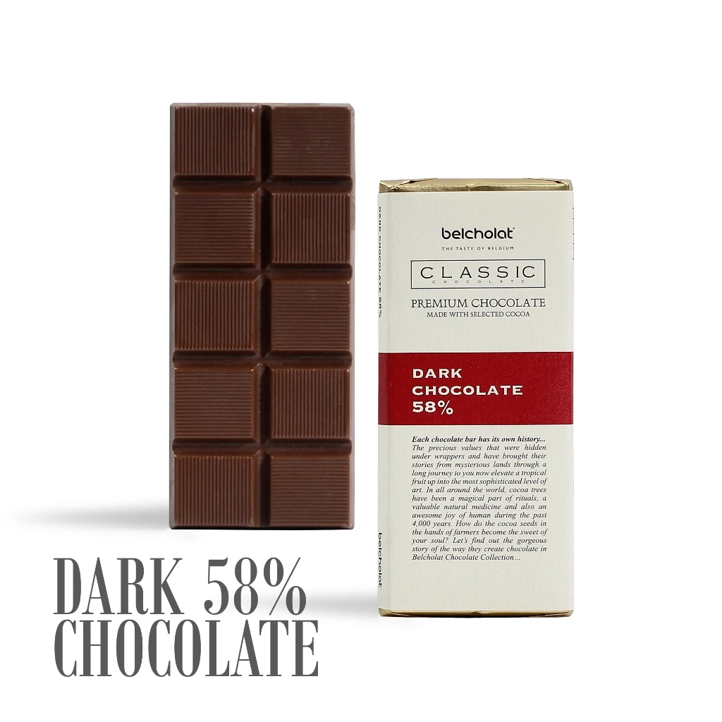 ベルコラット カカオ58% ほろ苦ダークチョコレートバー (45g)