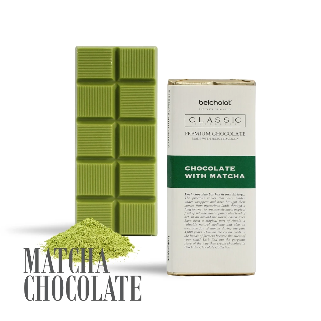 ベルショコラ抹茶チョコレート 45g - 31%カカオ、なめらかに溶ける春の味わい
