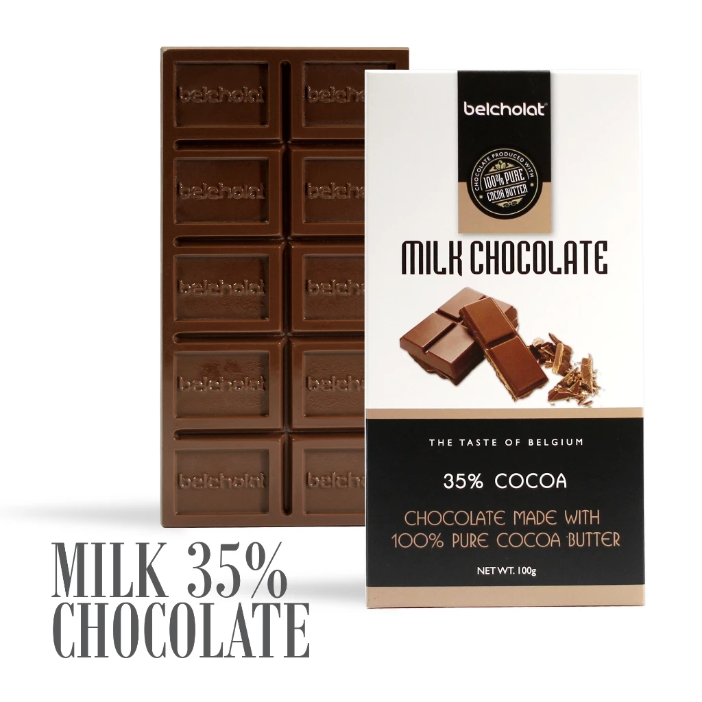 ベルショコラ 35%カカオ ミルクチョコレート (100g) - なめらかミルクの優しい味わい