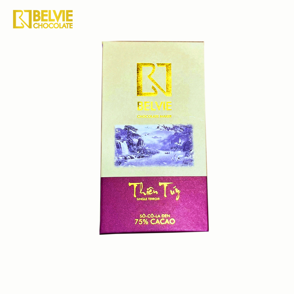 ブラックチョコレート Thien Tuy 75%カカオ 27g Belvie