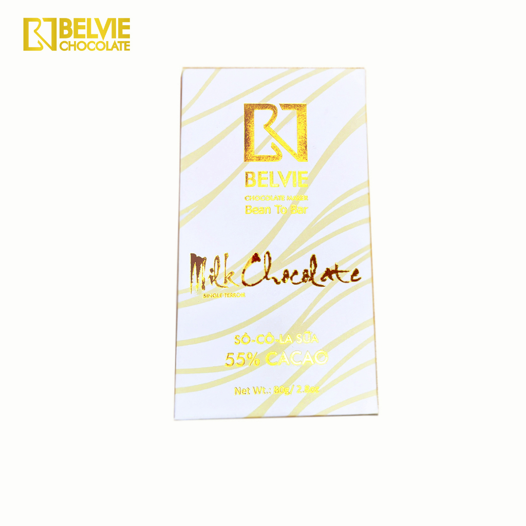 ミルクチョコレート 55%カカオ 80g Belvie