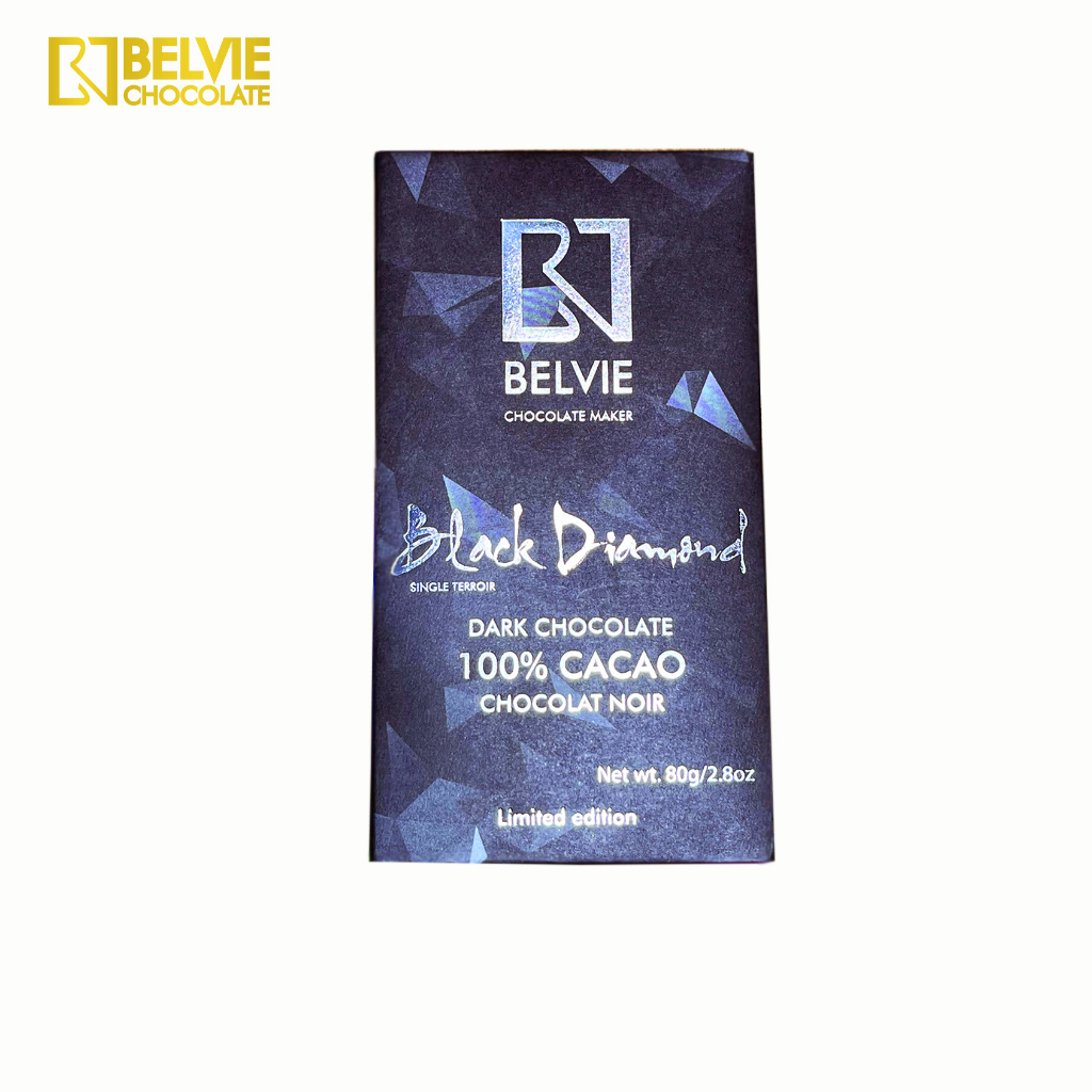 ピュアブラックチョコレート Black Diamond 100%カカオ 80g Belvie