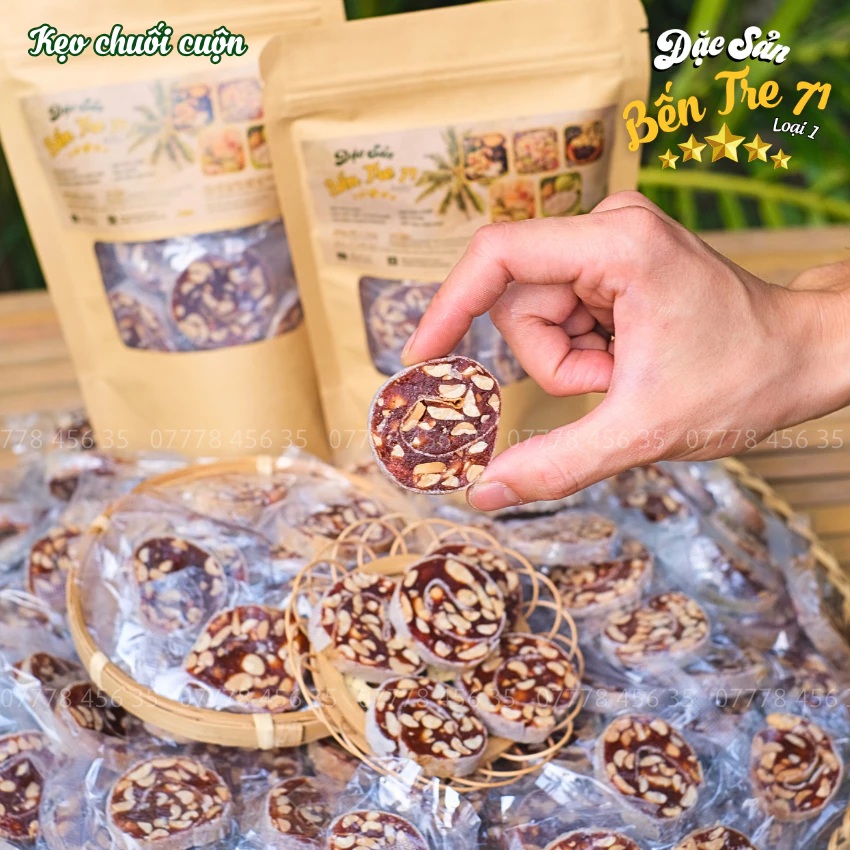 ベンチェー名物！伝統の味 バナナロールキャンディ（チュオイクオン）250g