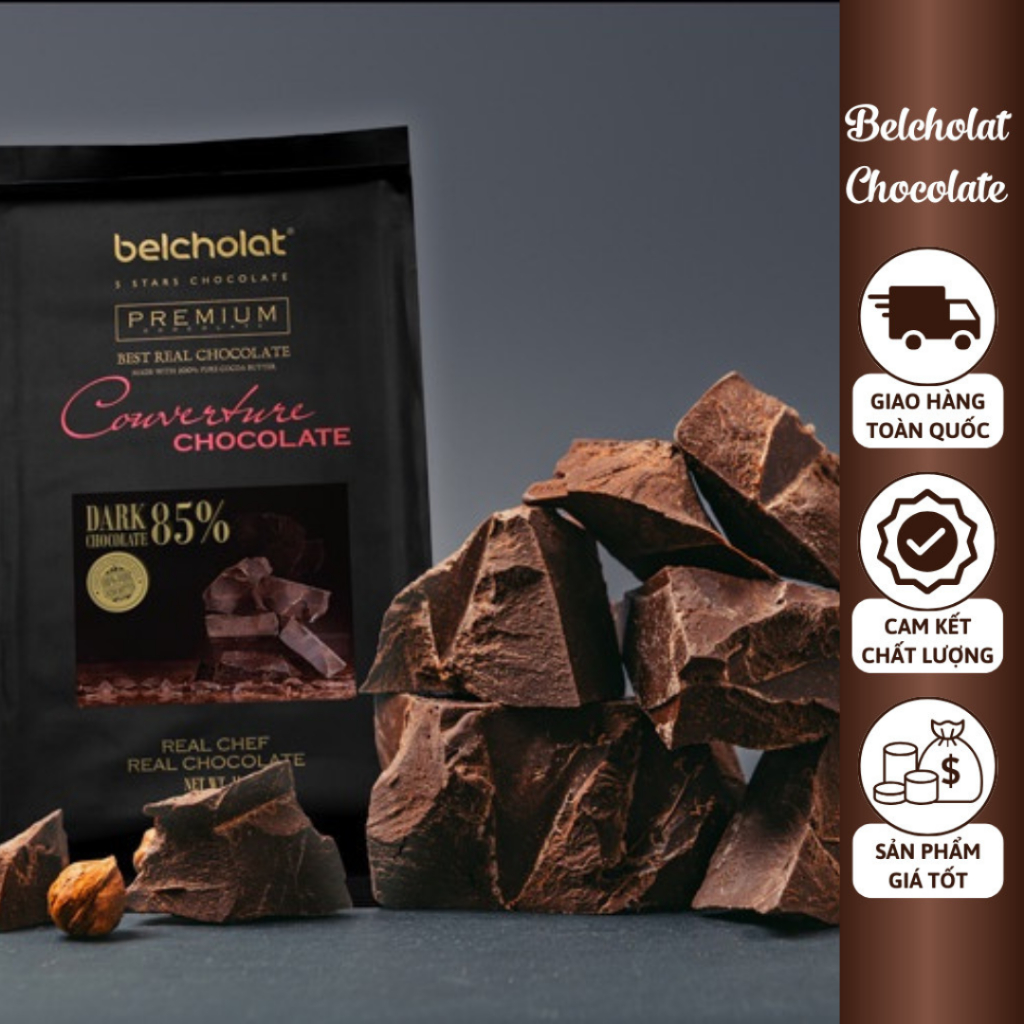 ビターダークチョコレート クーベルチュール 85%カカオ ブロック 500g/1kg Belcholat