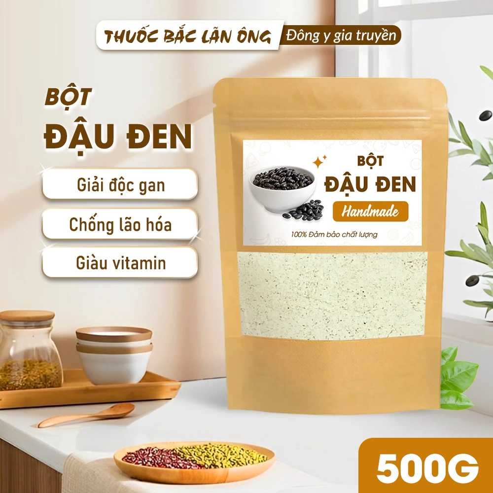 黒豆パウダー 500g - 香ばしい焙煎、微粉砕、デトックス&ダイエットサポート